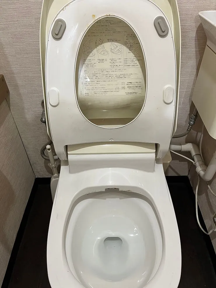 便座をあげて汚れチェック